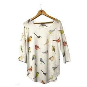 Gaze USA Tunic knit Sweater Birds Print size L